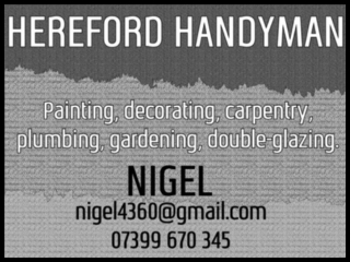 Hereford Handyman advert from The Flag