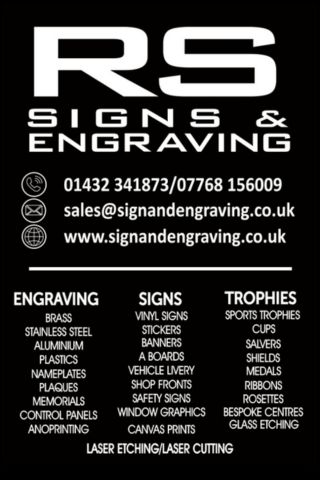 RS Signs & Engraving advert from The Flag